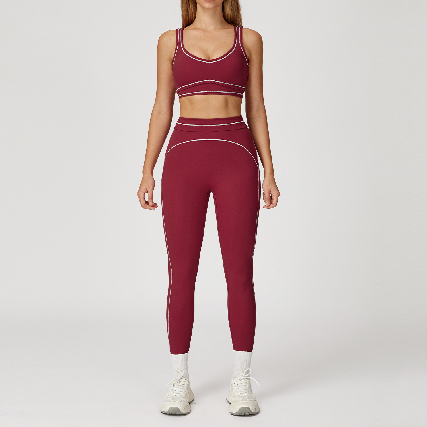 brushed fabric gym wear women
