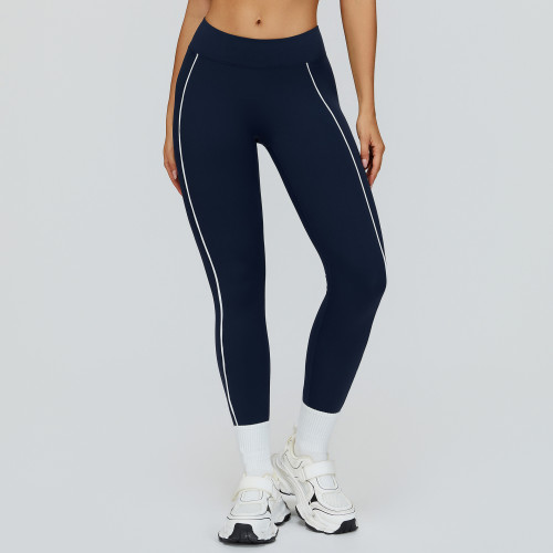 OEM & ODM Color-Blocked Nude-Feel Yoga Pants | Casual Tight-Fitting Sports Pants for Buttock Shaping | Outdoor Running Sportswear - Wholesale Available
