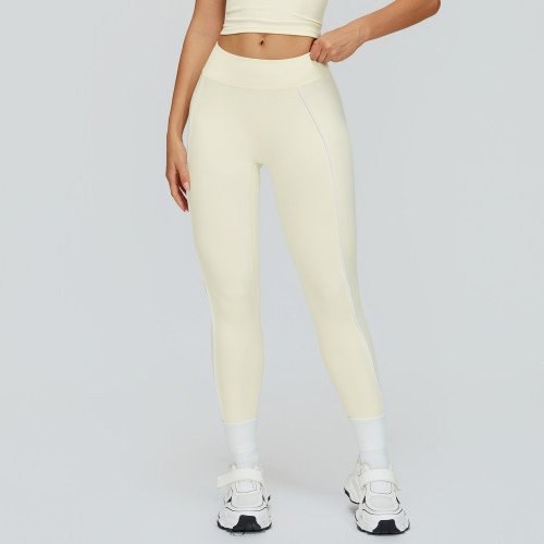 OEM & ODM Color-Blocked Nude-Feel Yoga Pants | Casual Tight-Fitting Sports Pants for Buttock Shaping | Outdoor Running Sportswear - Wholesale Available