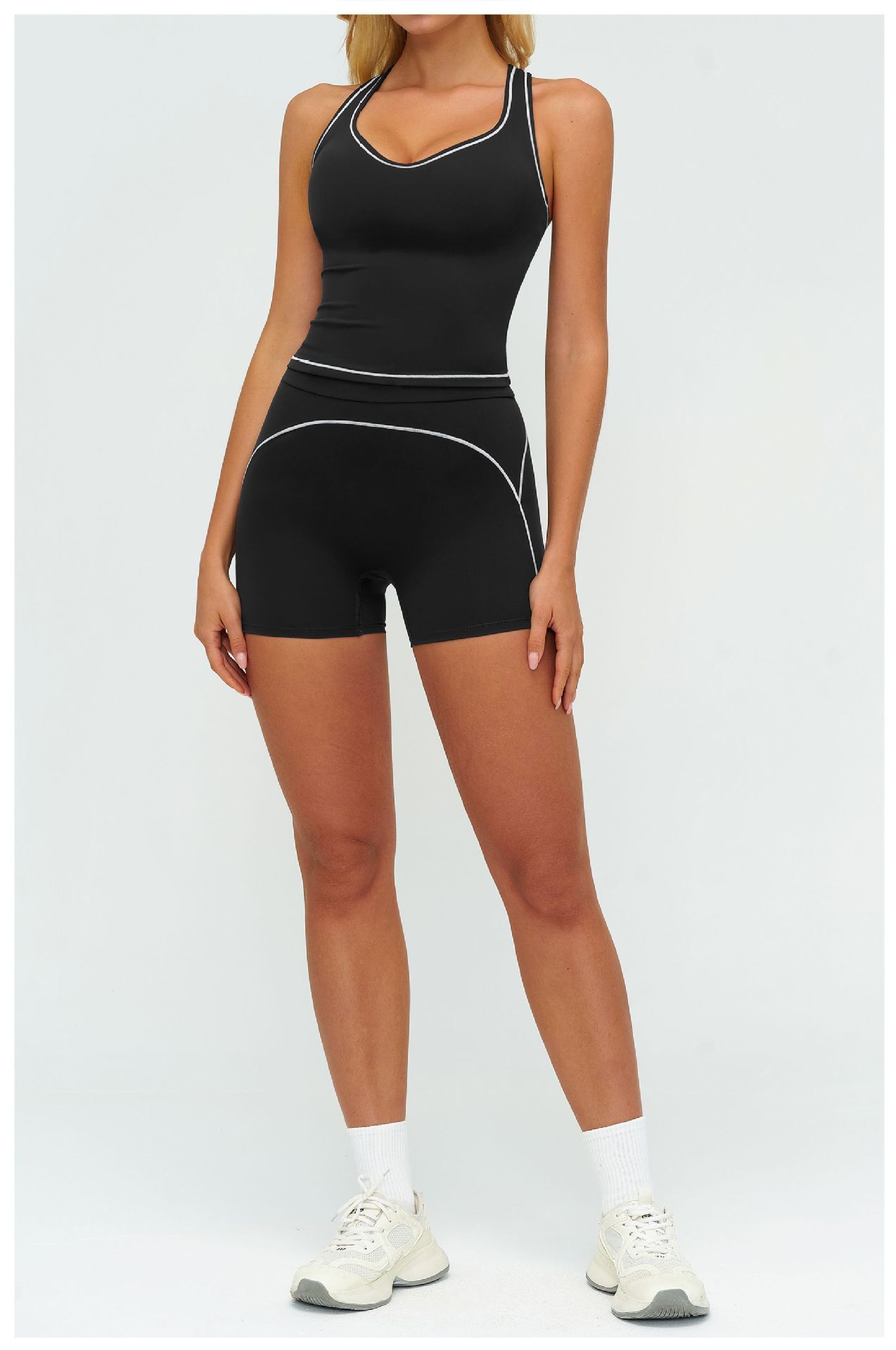 color-blocked fitness outfits for women