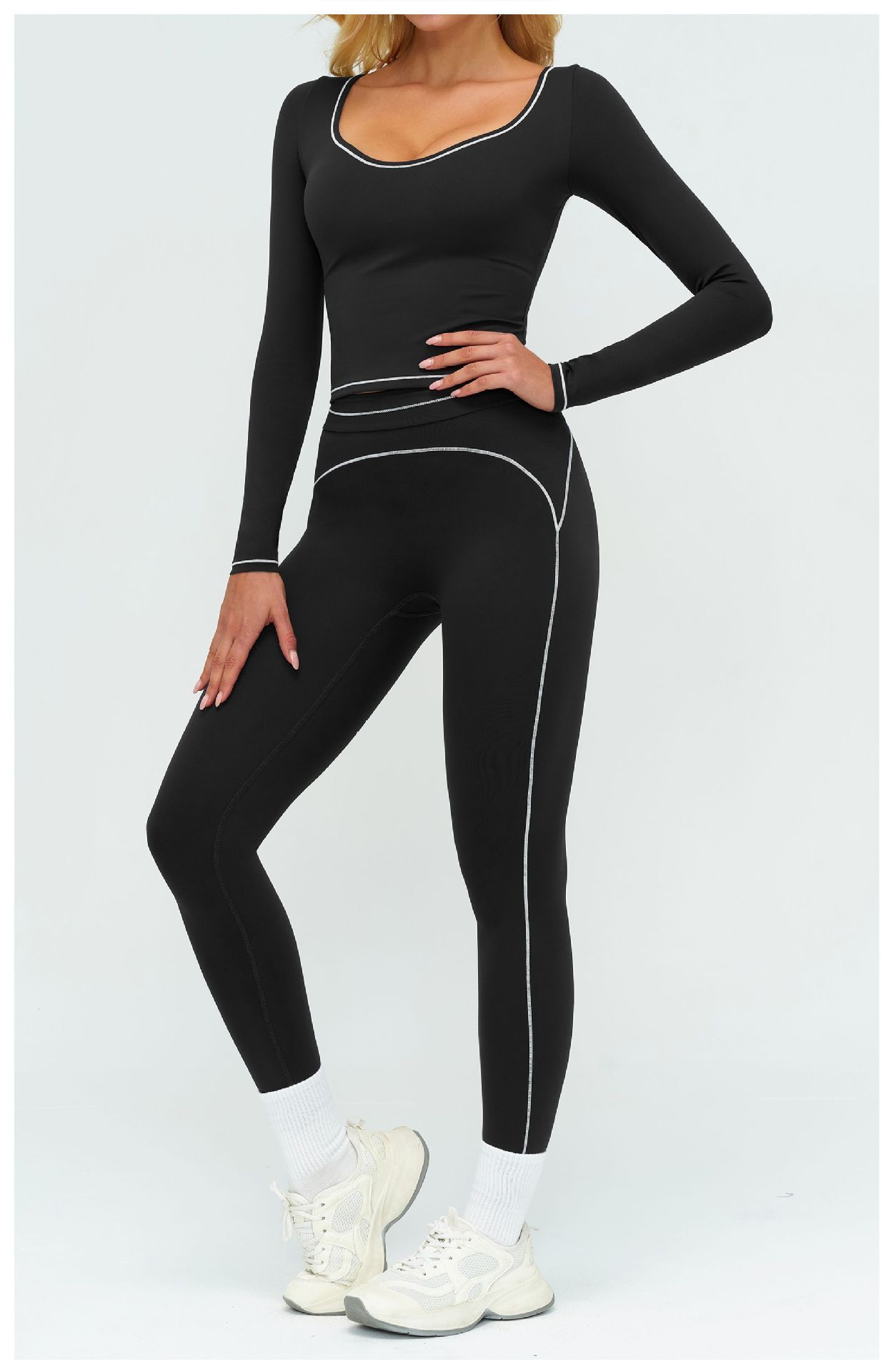 color-blocked fitness outfits for women