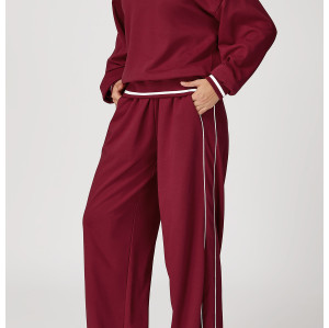 Customizable OEM/ODM Autumn/Winter Color-Blocked Hoodie Set for Women - Comfortable Outdoor Fashion Sports Set | Perfect for Wholesale & Sourcing Agents 7028