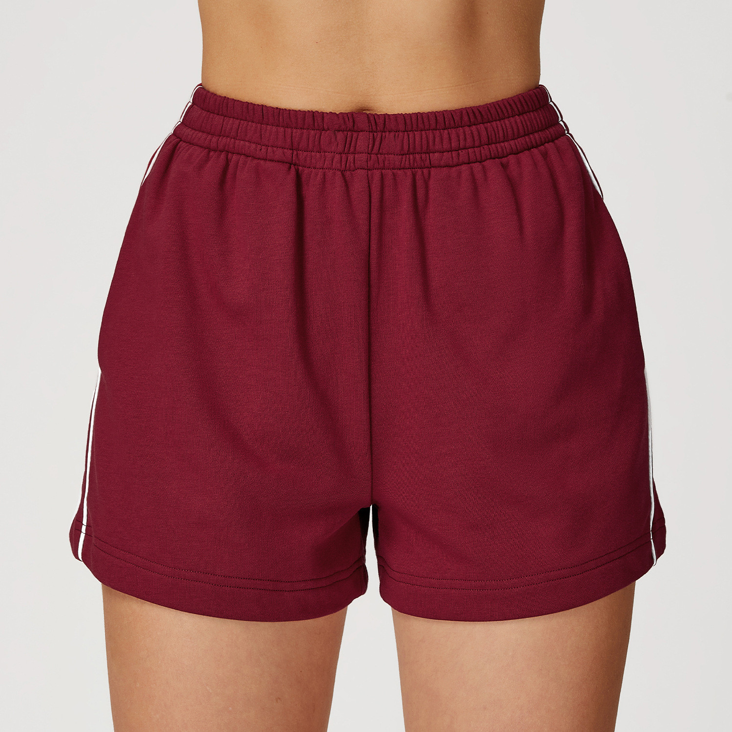 color-blocked athletic shorts