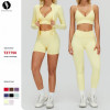 OEM & ODM Cross-Border Seamless Yoga Set - Slimming Quick-Dry Fitness Wear, Outdoor Running Sports 3-Piece Set 7790 for Wholesale & Sourcing Agents