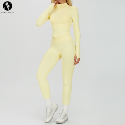 Wholesale Activewear: Cross-Border Seamless Tight-Fitting Yoga Set - Quick-Drying & Slimming Fitness Wear, Outdoor Running Three-Piece Set 7790, OEM/ODM Options
