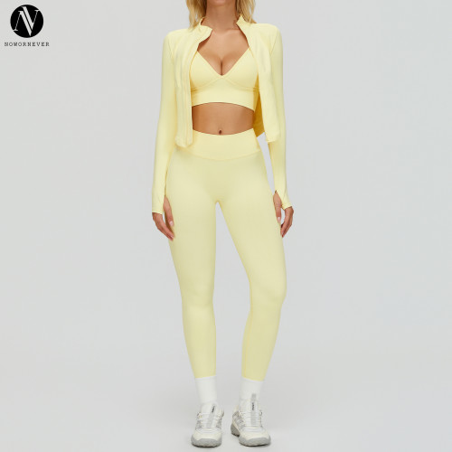 Cross-Border Seamless Tight-Fit Yoga Set - OEM/ODM Quick-Drying Slimming Fitness Wear & Outdoor Running Sports Trio 7790 for Wholesale & Sourcing Partnerships