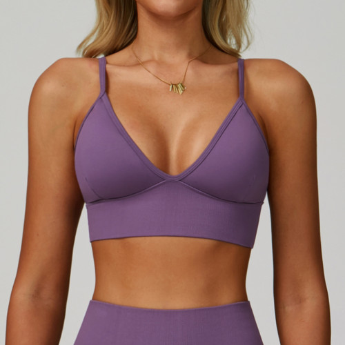 Seamless Double-Strap Yoga Bra - Stylish Quick-Dry Sports Top Perfect for Running, Fitness & Yoga | OEM, ODM, and Sourcing Solutions for Global Brands