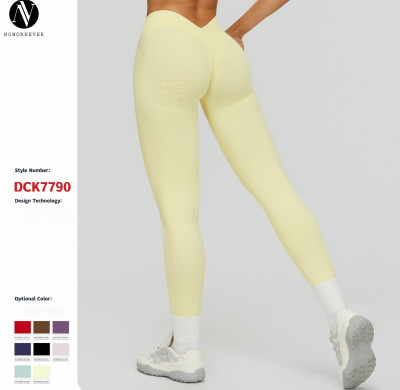 Wholesale OEM/ODM Seamless Yoga Pants in European & American Style - Peach-Shaped, Quick-Drying Fitness Fit for Sports & Running - Perfect for Sourcing Agents & Bulk Buyers