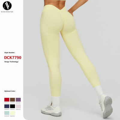 Wholesale OEM/ODM Seamless Yoga Pants in European & American Style - Peach-Shaped, Quick-Drying Fitness Fit for Sports & Running - Perfect for Sourcing Agents & Bulk Buyers