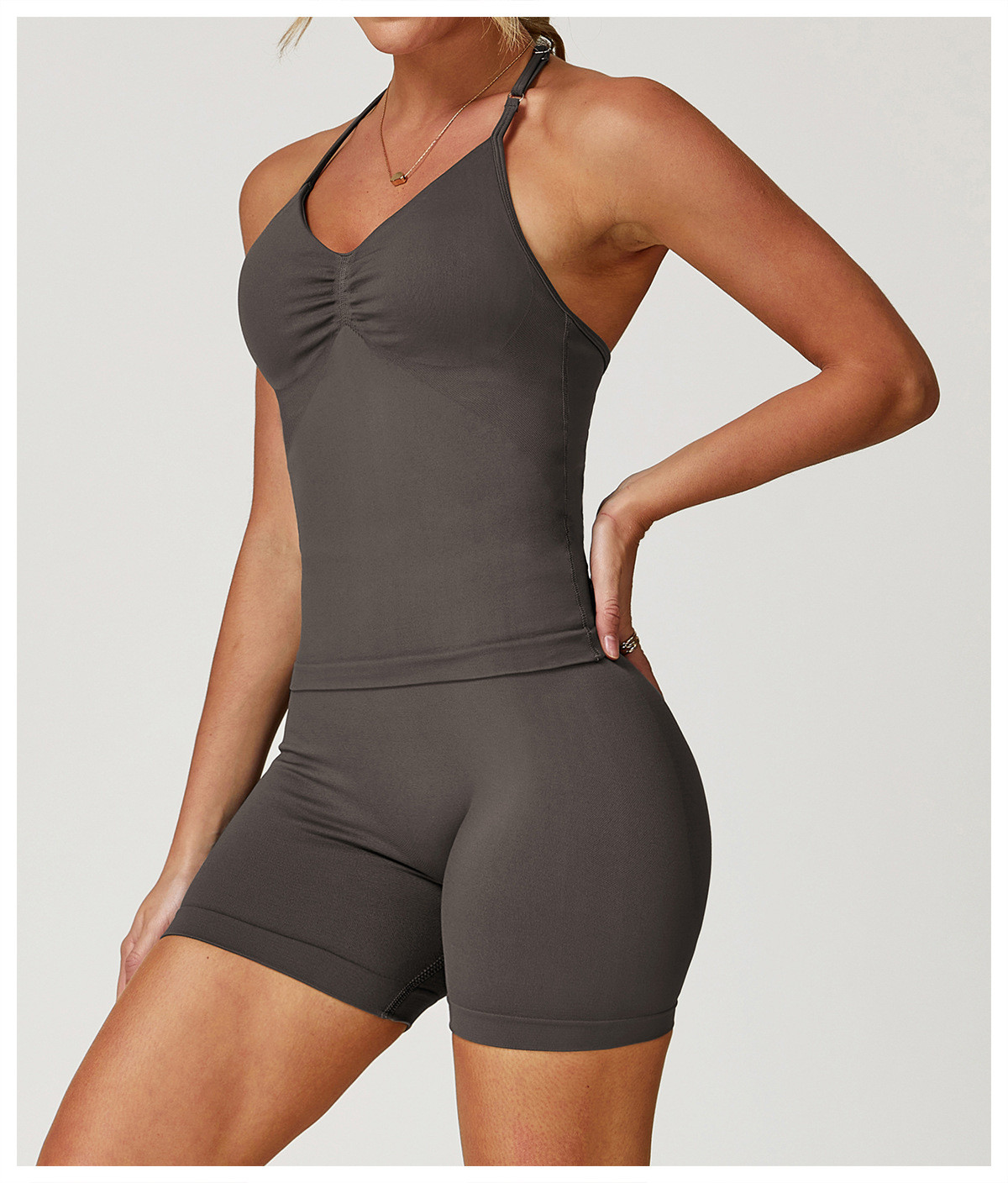 Pleated Sports Top for Women