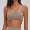 Activewear OEM & ODM Supplier: Cross-Border Brushed Double Shoulder Strap Yoga Bra with Open Back - Tight-Fitting Sports Bra for Fitness Enthusiasts - Wholesale Model 7025