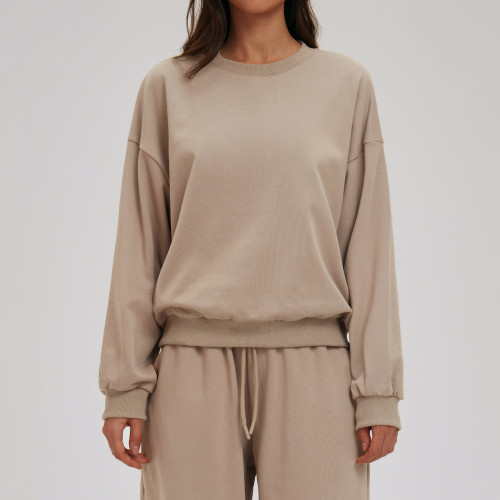 Premium Quality Crew Neck Sweatshirt for Autumn/Winter - Long Sleeve, Loose Fit Casual Wear for Outdoor Running - OEM & ODM Services Offered - Perfect for Wholesalers | Style 7025