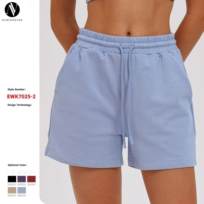 OEM & ODM Women's Cross-Border European American Style Sports Shorts - Outdoor Casual Pocket Straight Leg Running & Cycling Sweatpants 7025 | Wholesale Sourcing Agents