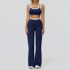 High-Waisted Ribbed Yoga Set with Color-Block Design | OEM & ODM Activewear for Fitness & Outdoor Casual Use - Ideal for Wholesale and Sourcing Agents