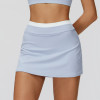High-Waisted Ribbed Faux Two-Piece Sporty Mini Skirt - Nude-Feel Color-Blocked Tennis Skirt | OEM, ODM, Wholesale & Sourcing Agents3129
