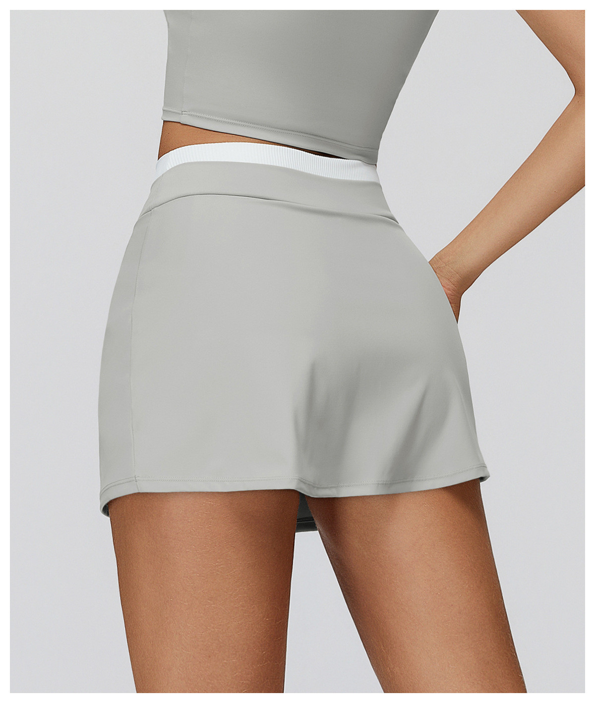 Faux Two-Piece Mini Skirt