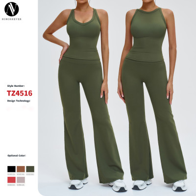 OEM & ODM Cross-Border Yoga Set with Hollowed-Out Back - Shockproof Sportswear for Running, Fitness & Leisure | Wholesale & Sourcing Agents