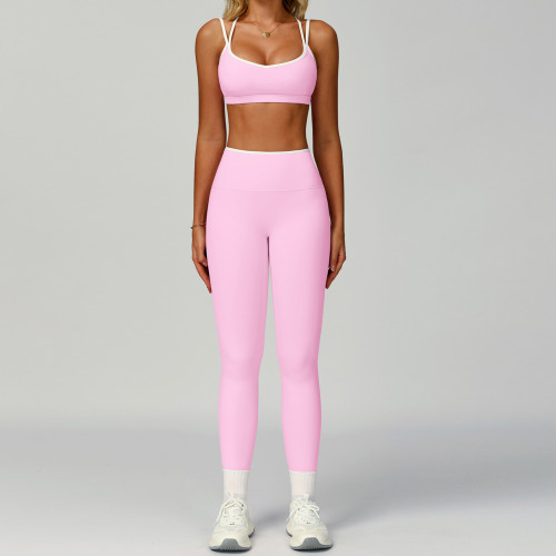 ODM Women's Color Block Trim Tracksuit - Tight Fit & Beautiful Back, Perfect Nude Yoga Wear for Sports & Outdoor Fitness | Sourcing Agents Welcome