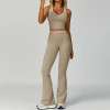 Wholesale Women's Color Block Trim Tracksuit - Tight Fit Nude Yoga Wear Sports Outdoor Fitness Set 9238 | OEM/ODM Solutions for Activewear Brands & Sourcing Agents