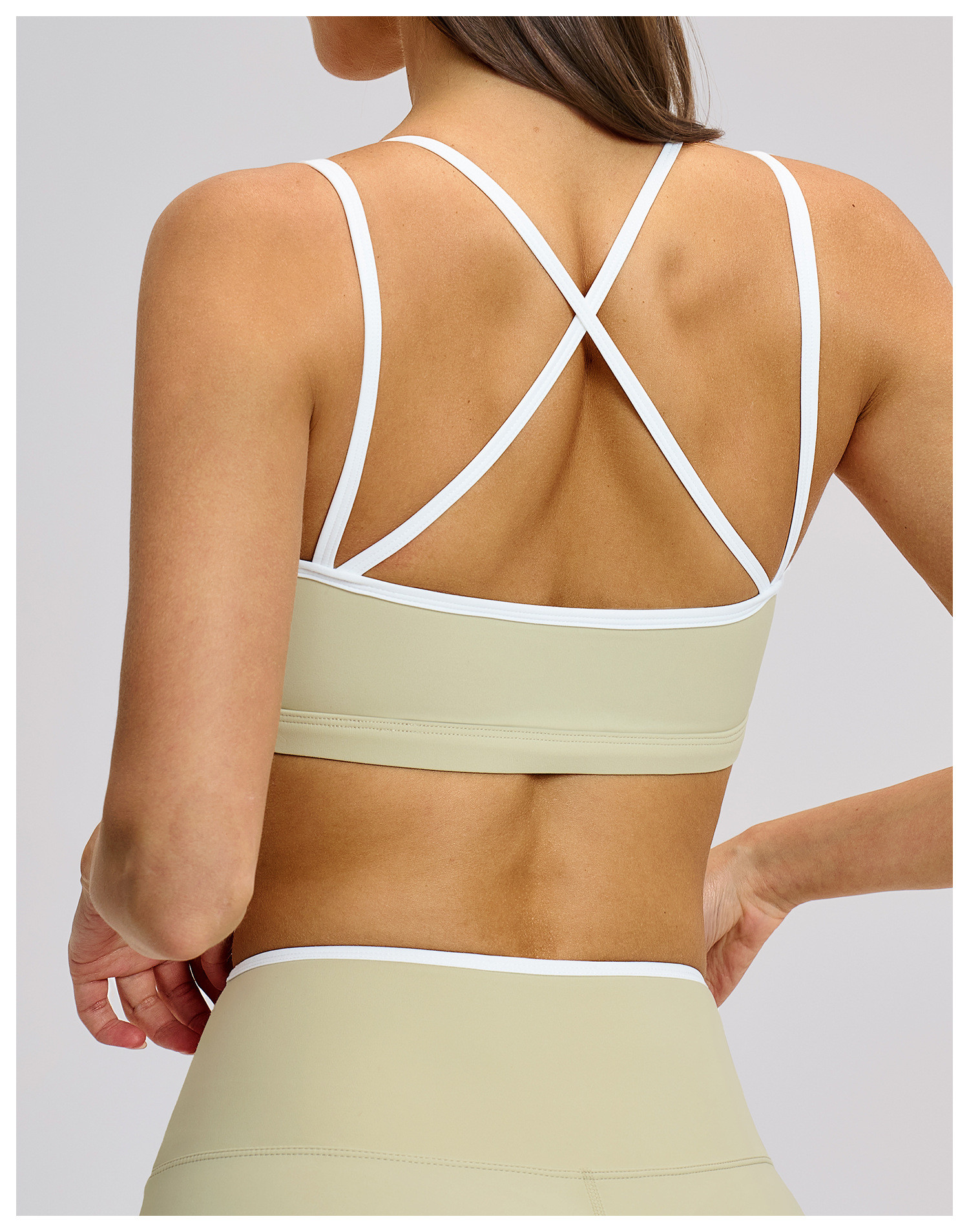 cross-back workout bra