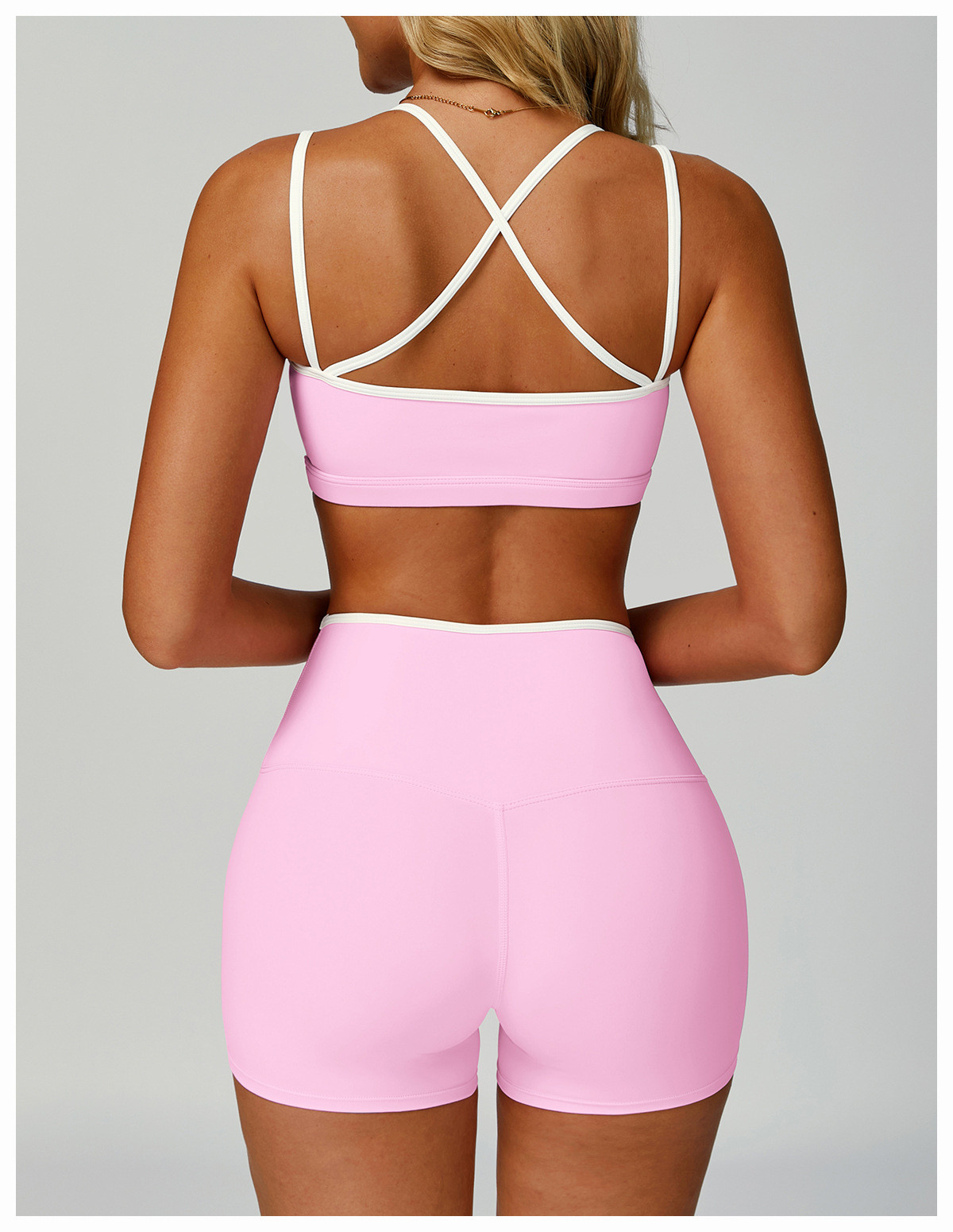 color-blocked sports bra