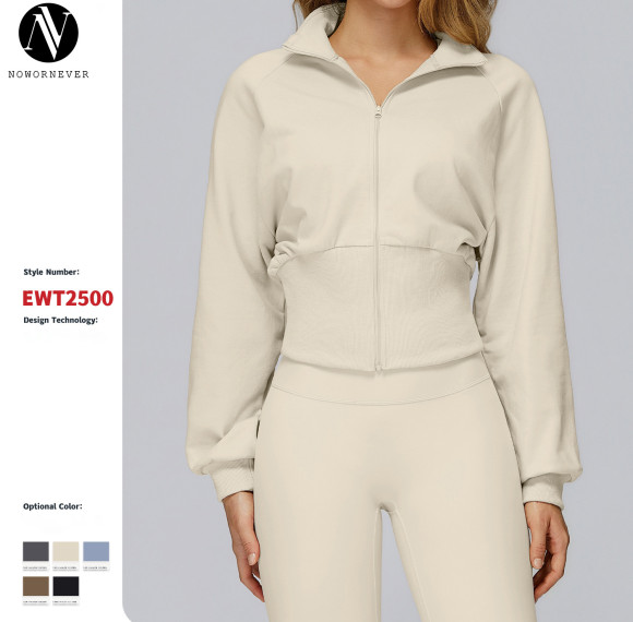 Versatile Loose Fit Stand-Up Collar Sweatshirt - Custom Windproof Zip-Up Jacket for Autumn & Winter Outdoor Running | OEM, ODM, Wholesale Solutions