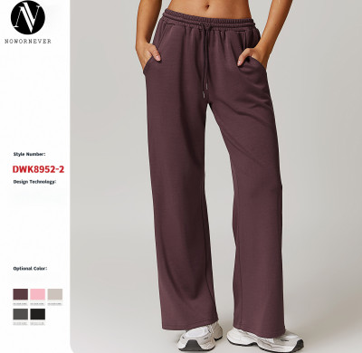ODM & Private Label High-Waisted Flowing Straight-Leg Sweatpants 8952-2 - Casual Sportswear | Clearance Sale, No Returns or Exchanges