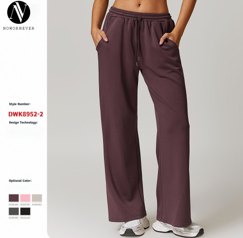 ODM & Private Label High-Waisted Flowing Straight-Leg Sweatpants 8952-2 - Casual Sportswear | Clearance Sale, No Returns or Exchanges