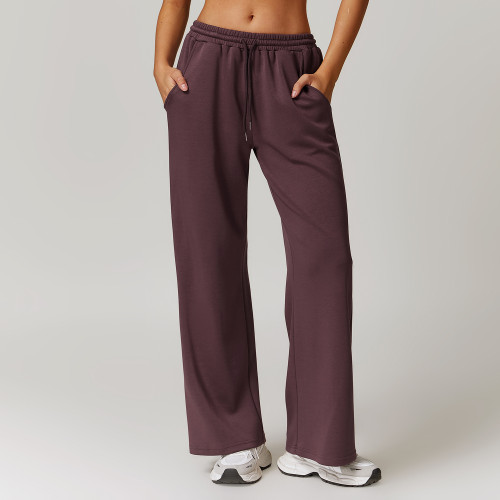 ODM & Private Label High-Waisted Flowing Straight-Leg Sweatpants 8952-2 - Casual Sportswear | Clearance Sale, No Returns or Exchanges