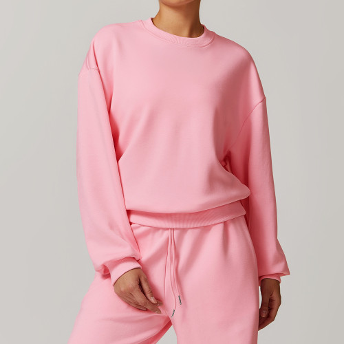 Trendy Crew Neck Sweatshirt - Comfortable Loose Fit & Long Sleeves | OEM, ODM & Wholesale Available | Clearance Sale, No Returns/Exchanges on Style 8952-1