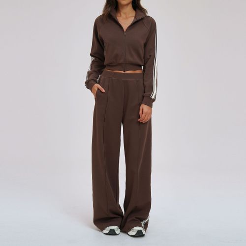 Wholesale Cross-Border Color-Blocked Sweatshirt Set - Loose & Comfortable Sportswear for Outdoor Cycling, Hiking, OEM/ODM Available 2519