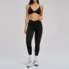 Tight Fit Cross-Border Yoga Set with Beautiful Back & Brushed Thin Straps - Outdoor Running Exercise Wear - Specializing in OEM/ODM & Wholesale Solutions