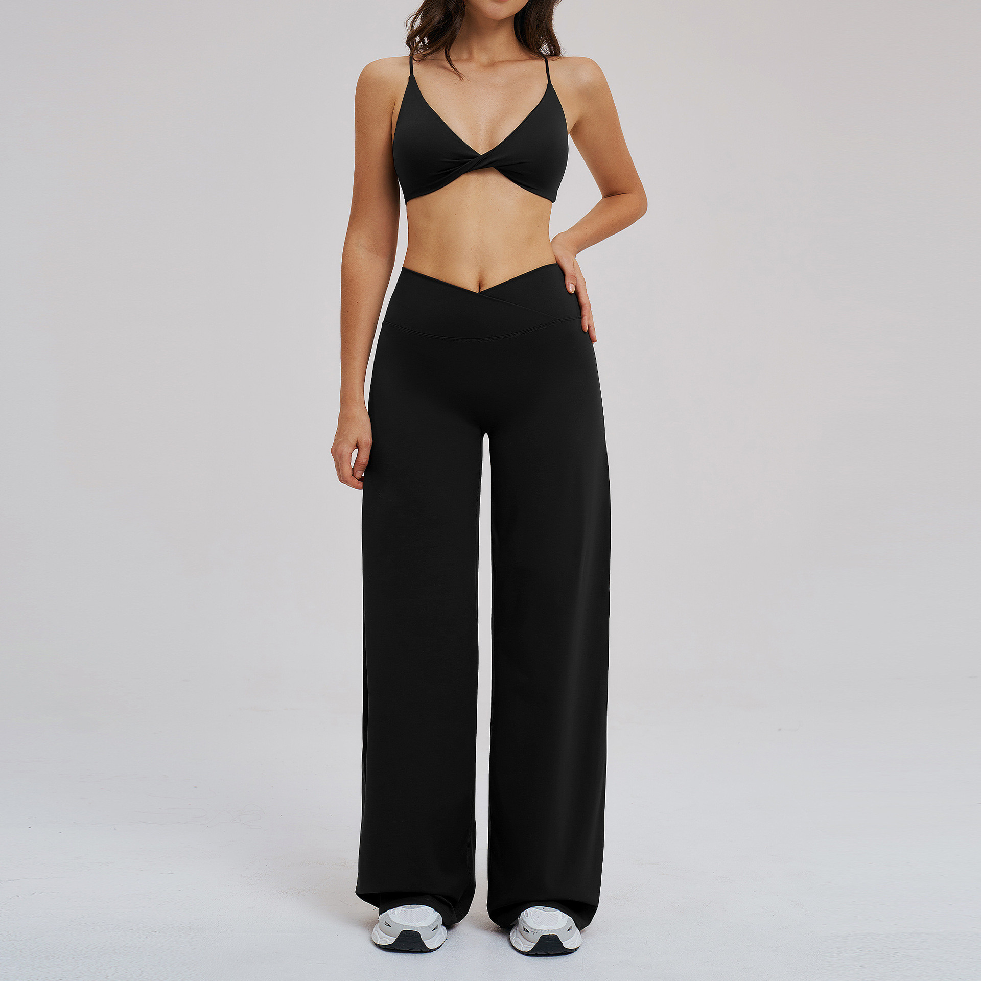 Cross waist fitness outfit