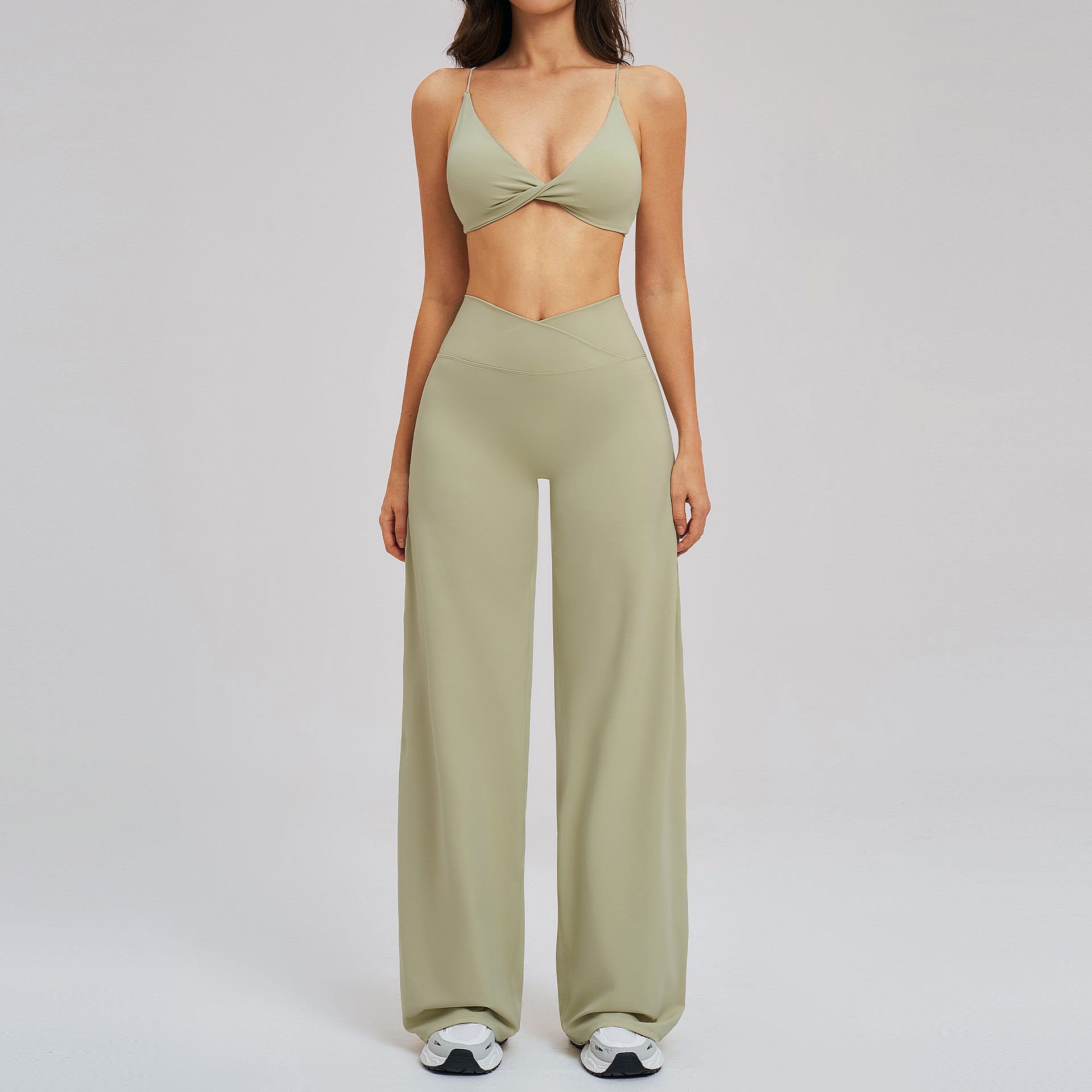 Cross waist fitness outfit