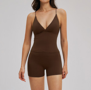 OEM Yoga Set for Women - Brushed Back Sports Fitness Set, Ideal for Outdoor Running, Customizable ODM Solutions for Activewear & Fashion Clothing