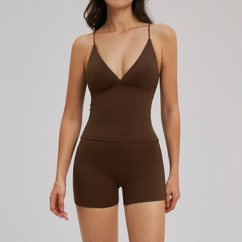 OEM Yoga Set for Women - Brushed Back Sports Fitness Set, Ideal for Outdoor Running, Customizable ODM Solutions for Activewear & Fashion Clothing