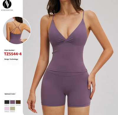 OEM Yoga Set for Women - Brushed Back Sports Fitness Set, Ideal for Outdoor Running, Customizable ODM Solutions for Activewear & Fashion Clothing