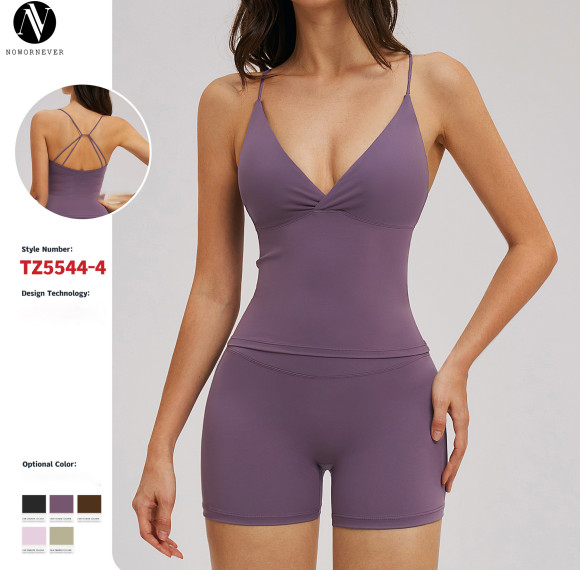 OEM Yoga Set for Women - Brushed Back Sports Fitness Set, Ideal for Outdoor Running, Customizable ODM Solutions for Activewear & Fashion Clothing