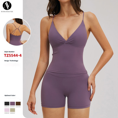 OEM Yoga Set for Women - Brushed Back Sports Fitness Set, Ideal for Outdoor Running, Customizable ODM Solutions for Activewear & Fashion Clothing