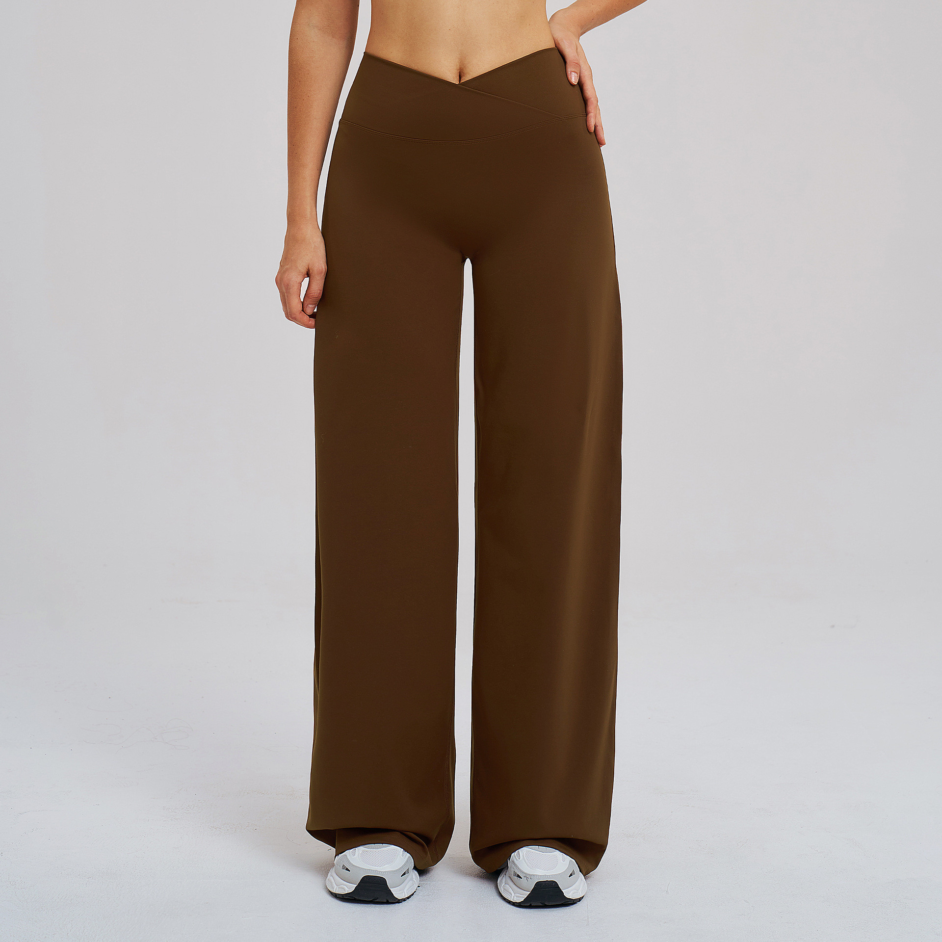 Brushed Casual Wide-Leg Pants