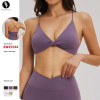 OEM Brushed Sports Bra - V-Neck Thin Straps, Beautiful Back for Casual Yoga | ODM & Wholesale Fitness Underwear 5544