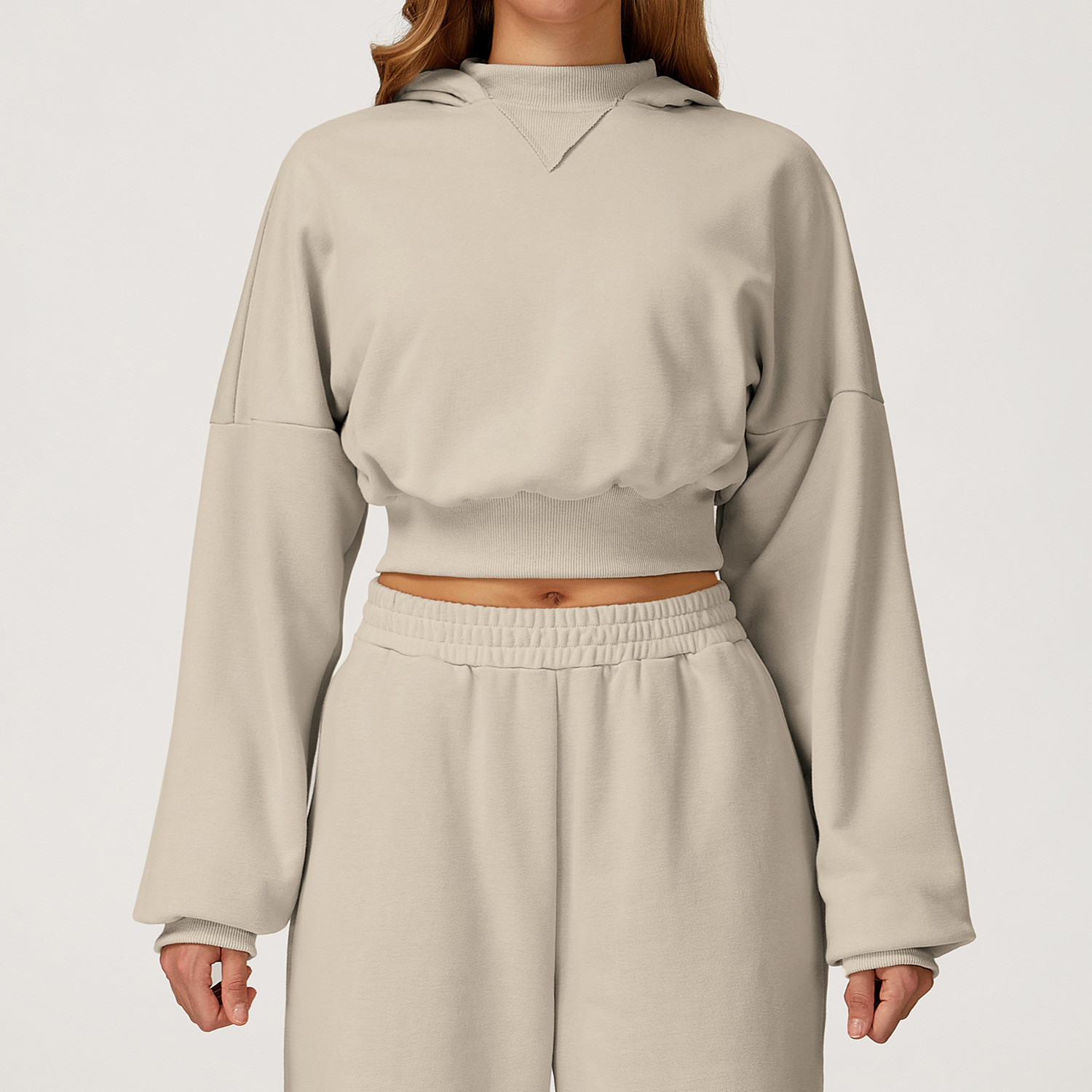 bulk order women's fashion hooded sweatshirt