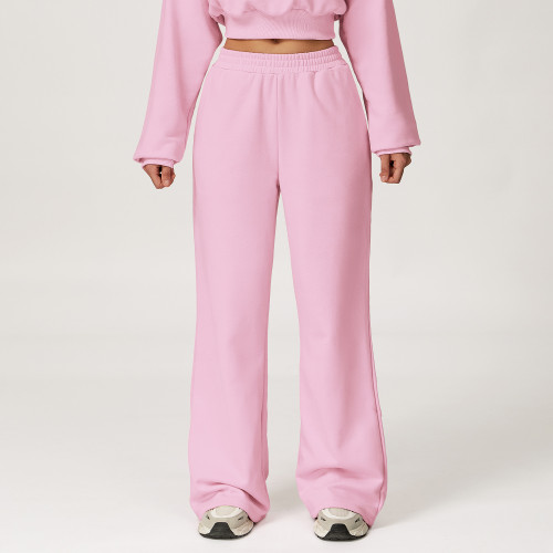 OEM & ODM High-Waisted Cross-Border Autumn & Winter Sweatpants - Loose-Fitting Wide-Leg Straight-Leg Casual Sports Running Pants for Wholesale and Sourcing Agents