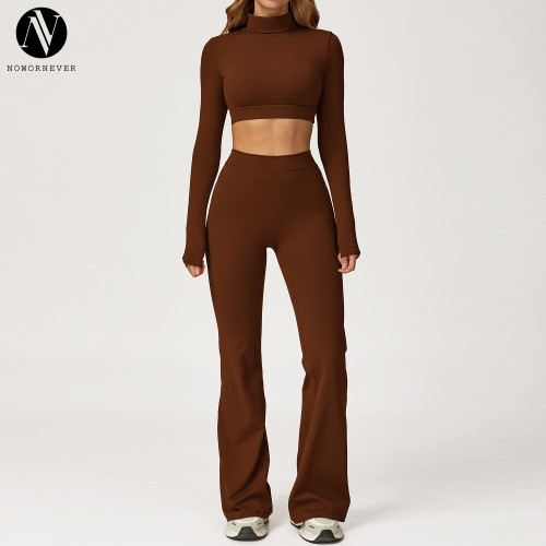 Wholesale Brushed Yoga Set: Casual Versatile Fitted Sports Set for Outdoor Sports & Running | OEM & ODM Services Offered