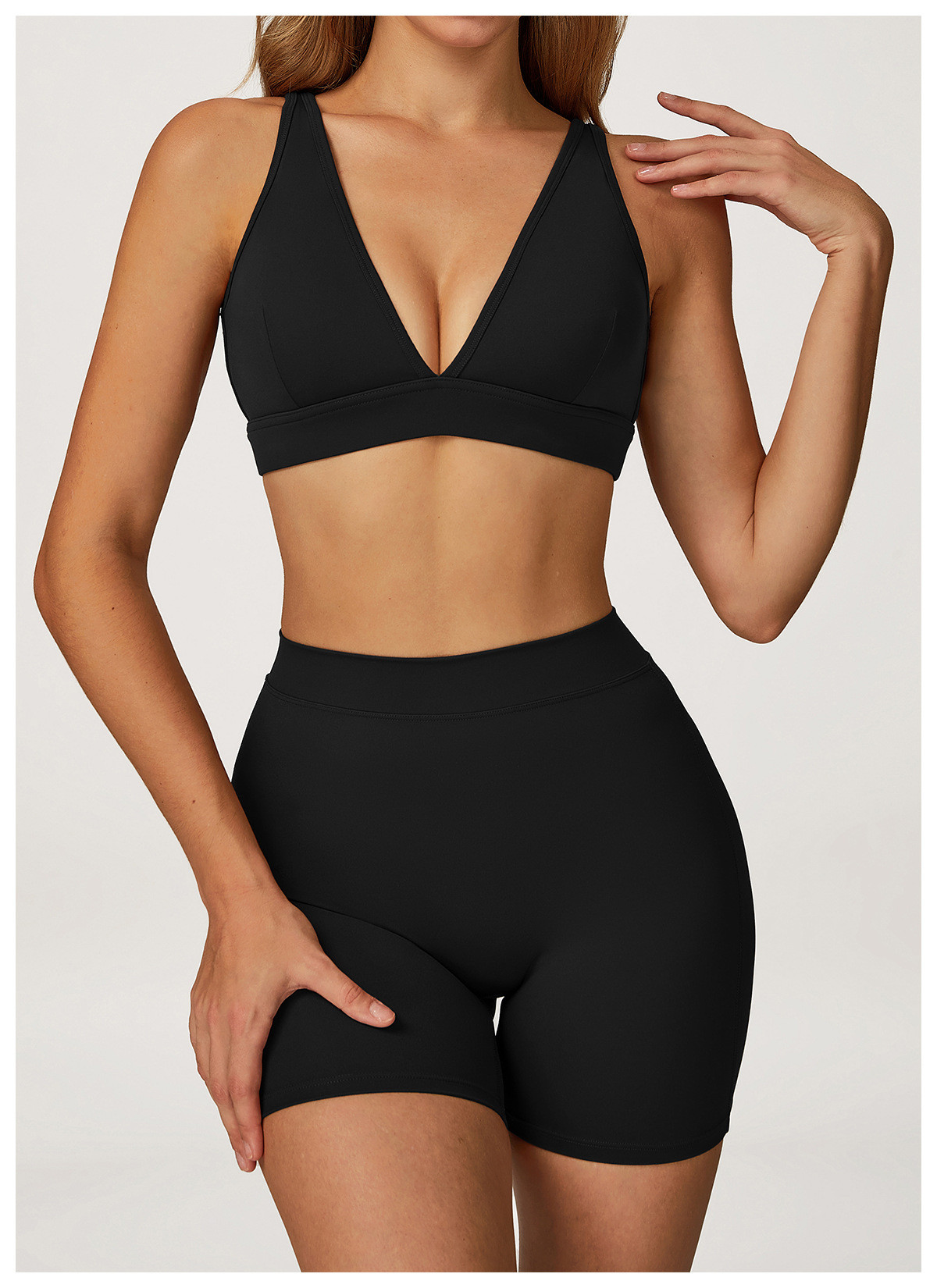 brushed yoga shorts for women