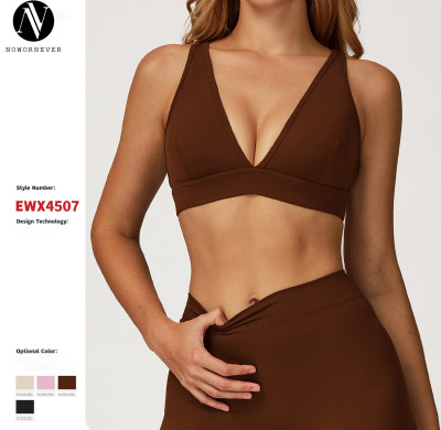 Brushed Yoga Bra - Premium Backless Sports Underwear, Quick-Drying for Gym & Running | Custom OEM, ODM Manufacturing & Wholesale Available | Model 4507