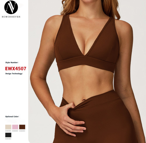 Brushed Yoga Bra - Premium Backless Sports Underwear, Quick-Drying for Gym & Running | Custom OEM, ODM Manufacturing & Wholesale Available | Model 4507