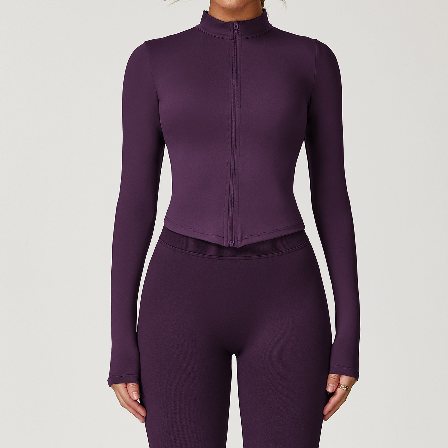ODM zip-up yoga wear for running