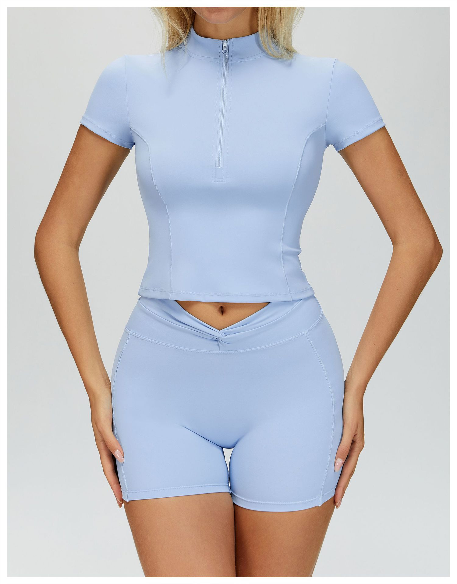 Zipper Design Workout Top