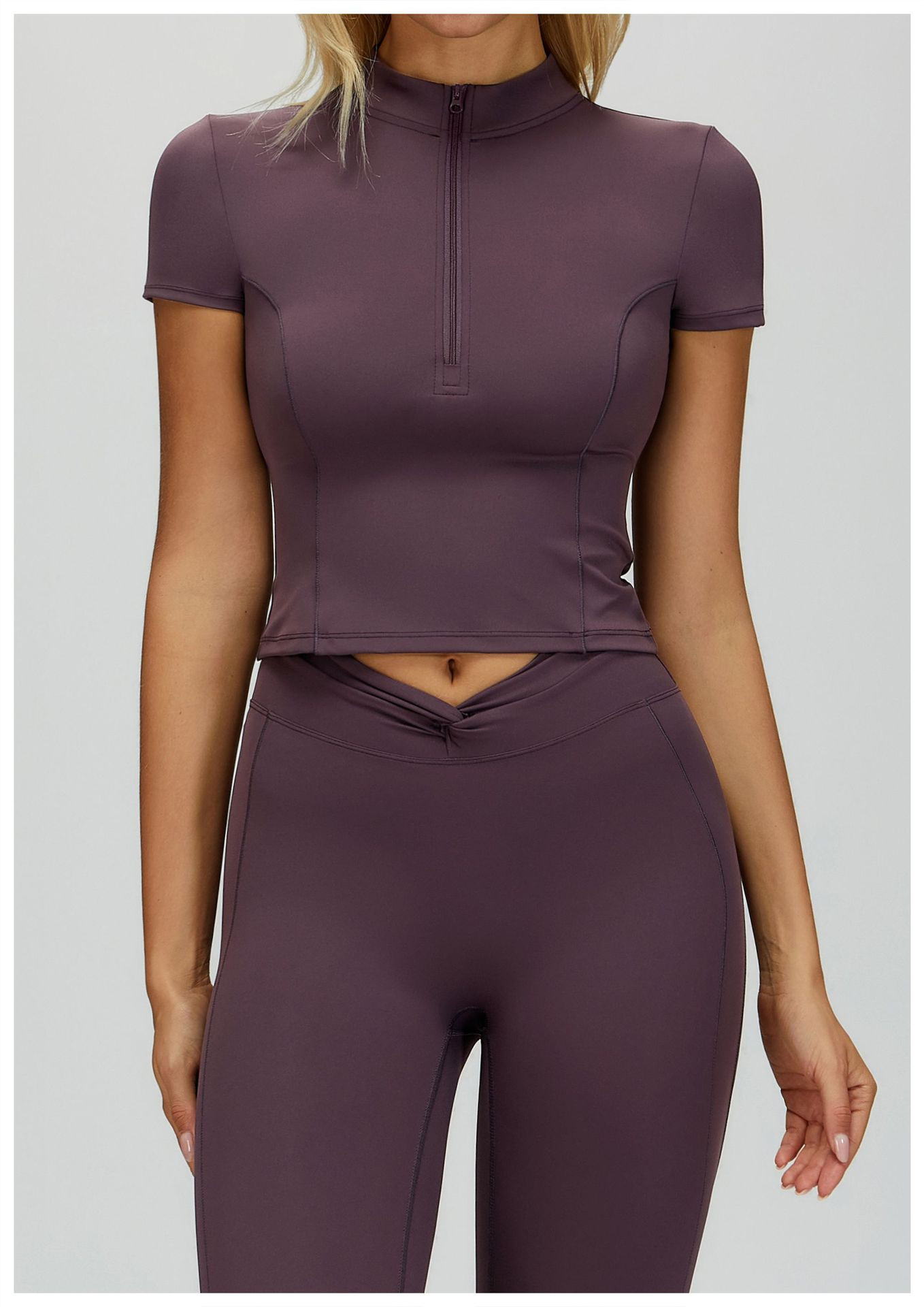 Zipper Design Workout Top